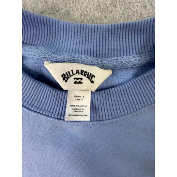 Billabong Sweatshirt Womens Small Blue Excellent Desert Graphic Oversized Crew - Picture 3 of 6
